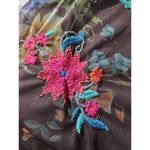 Johnny Was NWT BIYA Sheer Printed Mesh Shift Embroidered Dress w/ Slip M Photo 5