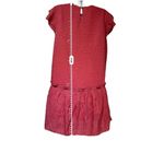 Shilla Textured Short Sleeve Tiered Lined Ruffle Dress Size S Photo 4