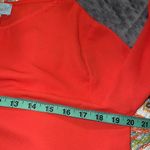 Veronica M . large blouse round neck 3/4 sleeve sheer orange polyester pre owned Photo 3