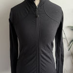 Lululemon Size 6 Womens Black Full Zip Stand Collar Pocket Gym Track Jacket Photo 0