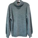 Zenana Balloon Sleeve Melange Turtleneck Sweater Womens Size Medium Warm Cozy Photo 1