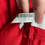Quince  Red Wild Cherry Organic Cotton Gauze Sleeveless Swing Dress Sz.M Photo 14