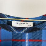 Equipment Femme Kurt Plaid Riley Silk Tee Blue Size XS Photo 3