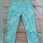 Lilly Pulitzer Vintage  Floral Crab Print Pants Lavender Blue Size 10 Capri Photo 0