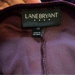 Lane Bryant Burgundy Velvet Short Sleeve Tie Neck Midi Dress Size: 22 Photo 6