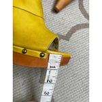 Seychelles Anthropologie  yellow leather mules wooden platform heel, size 7.5 Photo 2
