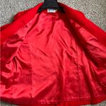 Pendleton Virgin Wool Red Blazer Jacket Holiday Christmas Formal Large Medium Photo 4