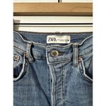 ZARA The Dreed Flare Blue Crop Button Jean Size 6 Womens Denim Photo 3