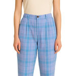 Gap Vintage  90s Blue Plaid Cotton Tapered Pants Size L Photo 0