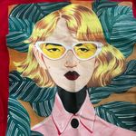 ZARA Bijou Karman Red Graphic Women's sweater medium Photo 1