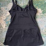One Piece Soma black shirred  swim dress, size small medium Photo 2
