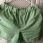 ZARA  Green Striped Shorts Photo 1