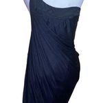 Alexia Admor  Black One Shoulder Ruched Bodycon Black Mini Dress Small Photo 0