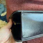 Stunning 1950s or early 1960s Morris Moskowitz Saffiano Leather evening bag Black Photo 9