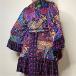 Betsey Johnson Vintage Y2K Bambi Mini Dress Retro Colorful Bell Sleeve Boho Chic Photo 11