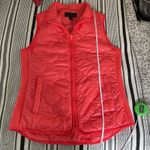 J.Crew Puffer Vest XS Neon Orange Quilted Sleeveless Jacket Cabin Core Granola Photo 9