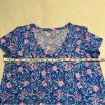Lilly Pulitzer  Etta V-neck Blue Peri Takin it Easy top size XS Photo 5