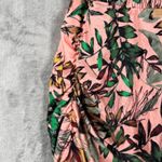 Athleta Swim Dress Aqualuxe Orange Green Botanical Ruched Beach Casual Medium Photo 5