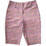 Nike  Golf Lavender Paisley Print Bermuda Shorts Size 4 Photo 0