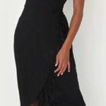 Naked Zebra  fringe tassel wrap dress Photo 0