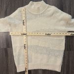 Free People  Suki Alpaca Mock Neck Sweater Cuffed Sleeves Size L Ivory Photo 3