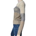 Minnie Rose Women’s Size S Gold Silver Bronze Metallic Loose Knit Sweater Photo 3