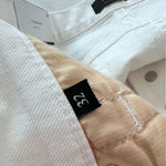 7 For All Mankind NWT  Distressed High-Waist Crop Straight Button Fly in White 32 Photo 11