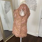 Early 2000s Orange Pink Floral Flower Babydoll Milkmaid Cottagecore Blouse Top L Size L Photo 4