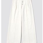Rokh x GU (Uniqlo) Wide Button Cotton Jeans in Off White Size L Photo 2