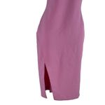 Likely  Helena One Shoulder Front Slit Mini Dress Pink Size 6 Photo 6
