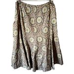 Lafayette 148 New York Metallic Abstract Print Shimmering Silk Blend Flare Skirt Blue Size 6 Photo 13