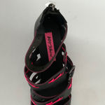 Betsey Johnson Betsy Johnson Sandals Bollt Gladiator Strappy Cutout Black Pink Accents Size‎ 8 Photo 7