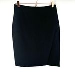 Diane Von Furstenberg Diane‎ Von Furstenberg Sissy Skirt Size 8 Black Wrap Front Pencil Workwear Photo 2