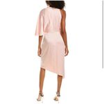 Theia Bria Cape Wrap Cocktail‎ Dress Light Pink High Low Asymmetrical Zip Size 8 Photo 1