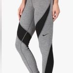 Nike Pro Hyperwarm Heather Grey and Black Performance Leggings Photo 0