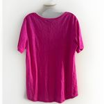 Banana Republic NEW Pink Fuchsia Linen V-Neck Tee Lightweight Top L Shirt Photo 3