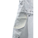 We The Free People NWOT Je Suis Pret Barrel Jumpsuit Size Large White Denim Zip Photo 3