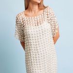 RIVIR PEARL CROCHET MINI DRESS WITH INNER SLIP SIZE S/M White Photo 1