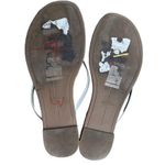Dolce Vita Dawn metallic leather thong flip flop sandal Silver Size 6 Photo 2