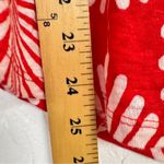 Joie  Red Linen Leaf Print Blouse Womens M Beachy Summer Vacation Tropical Top Photo 4