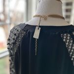White House | Black Market WHBM Gold Feather & Crystal Y-Neck Tassel Necklace NWT Photo 4