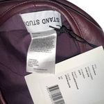 NWT Stand Studio Freida Burgundy Faux Leather Hat O/S Brown Photo 2
