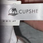 Cupshe  ONE SIZE FITS MOST WHITE GAUZY SWIM COVER UP FRONT TIE LASER CUT INSET Photo 1