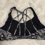 Lululemon  Free To Be Zen Black White Abstract Print Strappy Sports Bra 12 Photo 1