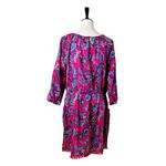 Talbots Swim Coverup Blouson Tie Neck Long Sleeve Pink Paisley Women’s Size XL Photo 1