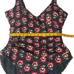 Boden Women's Floral One Piece Swimsuit Size 16R Ruched Tummy Control Swimwear Black Photo 7