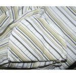 TanJay Ladies White Striped Double Button Jacket 14 Pockets 3/4 Cuffed Sleeves Green Photo 7