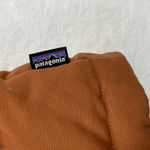 Patagonia  Womens Bivvy Down Vest Hooded Puffer Brown Blue Snap Front Sz S READ Photo 3