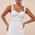 Lulus  white jacquard romper  Photo 0