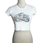 Brandy Melville Y2K Cat Graphic Baby Tee | Cropped Top Small | Ashlyn Kitten Top Photo 0